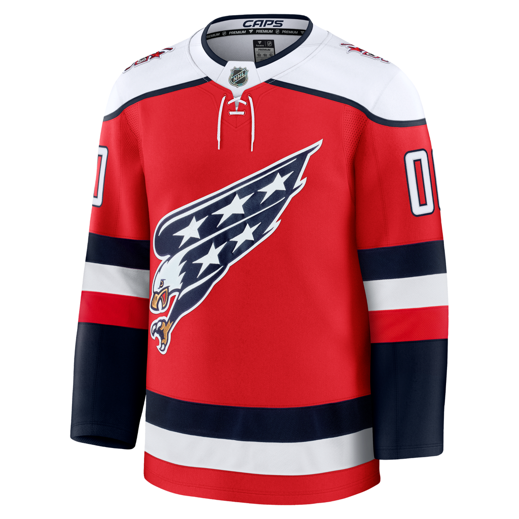 Customizable Washington Capitals 2025 Fanatics Premium Official NHL Red "Screaming Eagle" Alternate Jersey