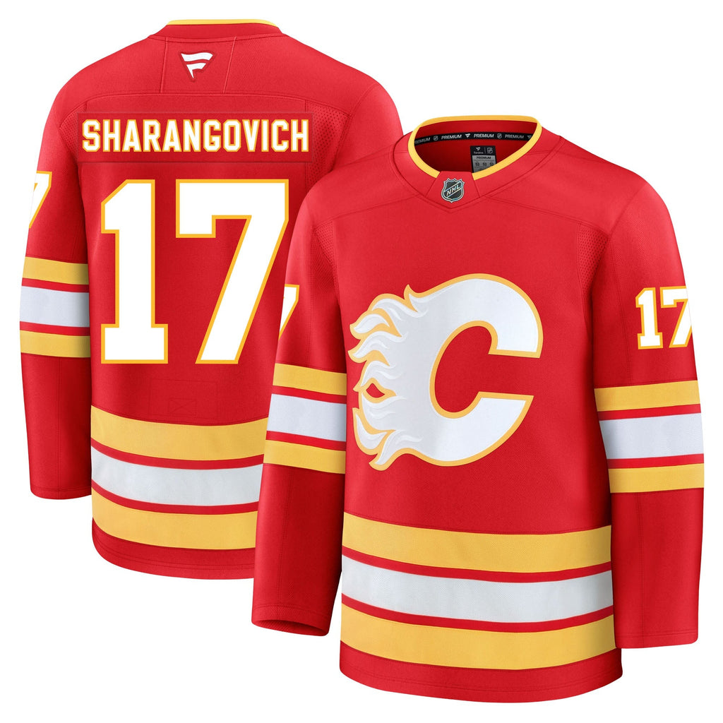 Yegor Sharangovich Calgary Flames Fanatics Premium Home Jersey