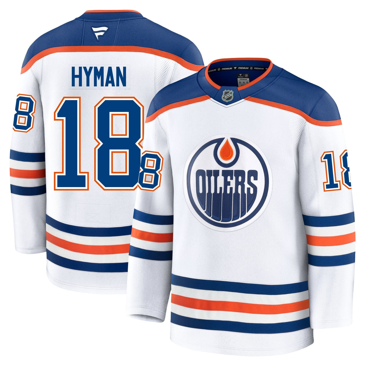 Zach Hyman Edmonton Oilers Fanatics Premium Away Jersey