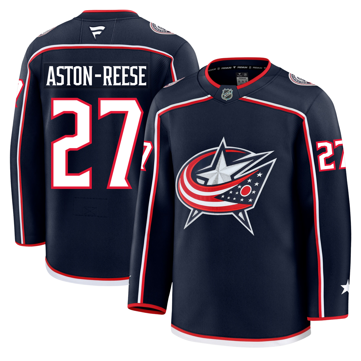 Zachary Aston Reese Columbus Blue Jackets Fanatics Premium Home Jersey