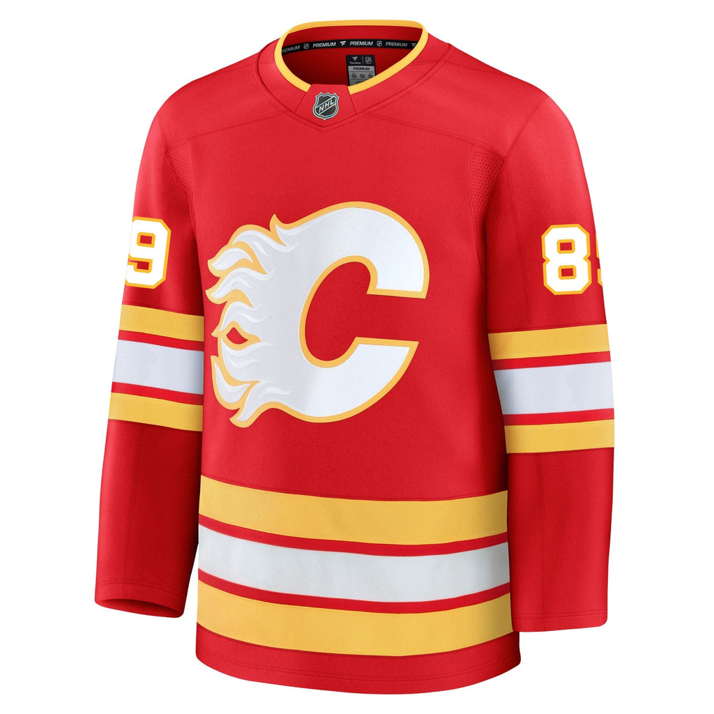 Zayne Parekh Calgary Flames Fanatics Premium Home Jersey